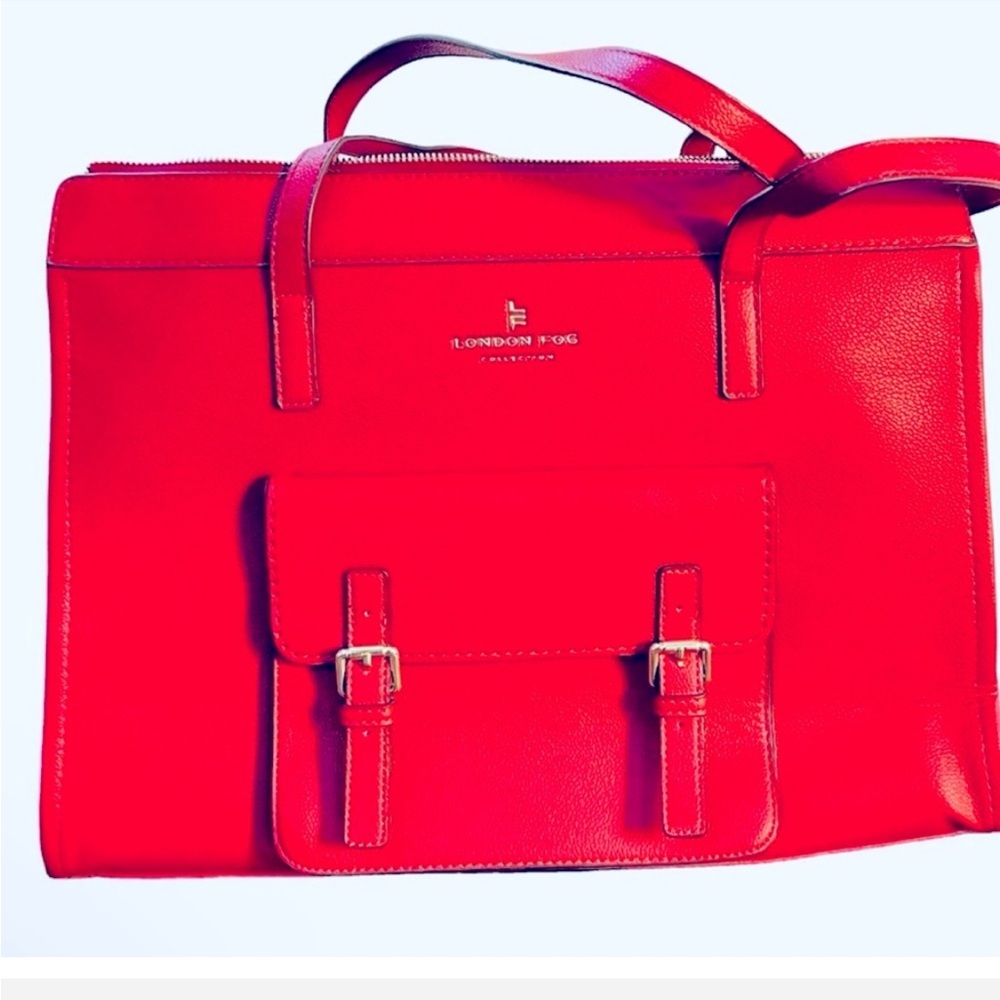 LONDON FOG RED COLLECTION WITH BROWN LLs ON SILK LINING